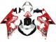 Migliori Carena Moto Suzuki GSXR 600 / GSXR 750 2001-2003 - Rosso Bianco Nero Lucido