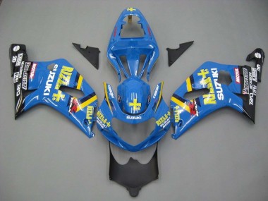 Migliori Carena Moto Suzuki GSXR 600 / GSXR 750 2001-2003 - Blu Giallo Nero Motul Rizla