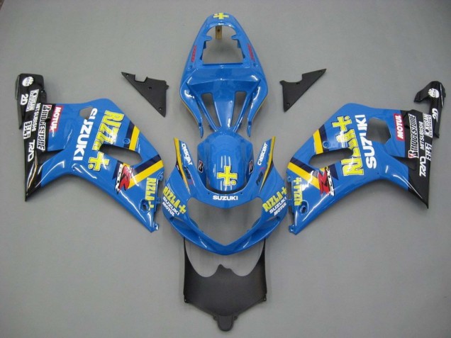Migliori Carena Moto Suzuki GSXR 600 / GSXR 750 2001-2003 - Blu Giallo Nero Motul Rizla