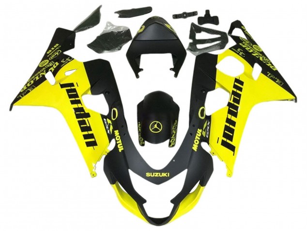 Migliori Carena Moto Suzuki GSXR 600 / GSXR 750 2004-2005 - Nero Giallo Jordan