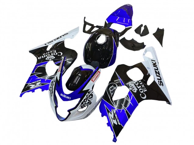 Migliori Carena Moto Suzuki GSXR 600 / GSXR 750 2004-2005 - Bianco Blu Nero Corona Motul