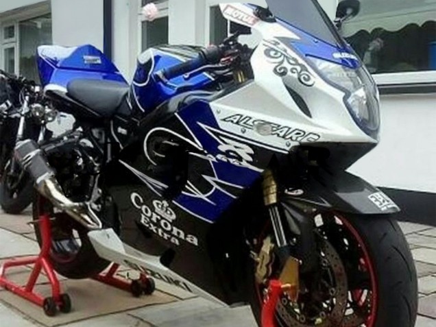 Migliori Carena Moto Suzuki GSXR 600 / GSXR 750 2004-2005 - Bianco Blu Nero Corona Motul