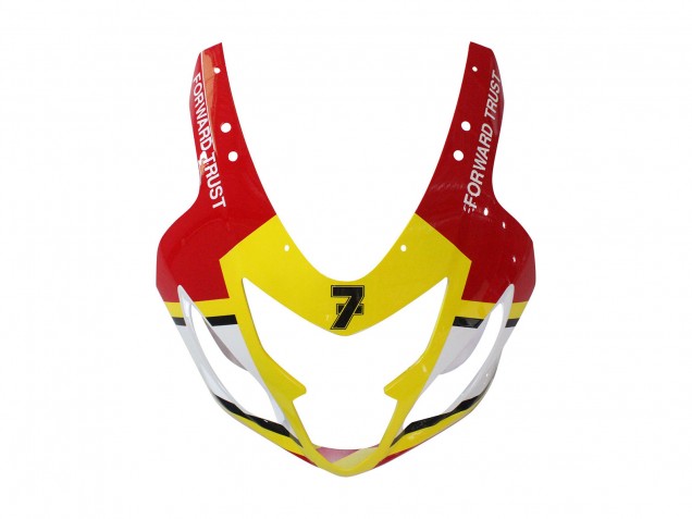 Migliori Carena Moto Suzuki GSXR 600 / GSXR 750 2004-2005 - Bianco Rosso Giallo Michelin Texaon Heron 7