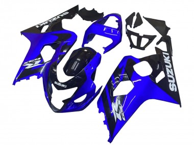 Migliori Carena Moto Suzuki GSXR 600 / GSXR 750 2004-2005 - Blu Nero Bianco Decal