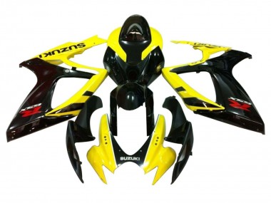 Migliori Carena Moto Suzuki GSXR 600 / GSXR 750 2006-2007 - Giallo Nero Lucido Rosso