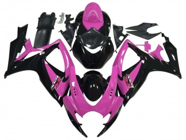 Migliori Carena Moto Suzuki GSXR 600 / GSXR 750 2006-2007 - Rosa Nero Lucido