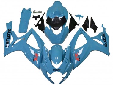 Migliori Carena Moto Suzuki GSXR 600 / GSXR 750 2006-2007 - Azzurro Chiaro Nero Rosso