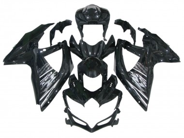 Migliori Carena Moto Suzuki GSXR 600 / GSXR 750 2006-2007 - Nero Lucido Grigio Bianco