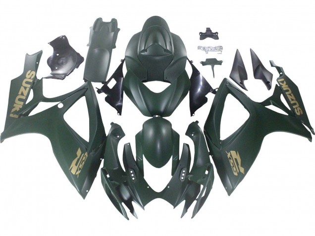 Migliori Carena Moto Suzuki GSXR 600 / GSXR 750 2006-2007 - Verde Militare Opaco