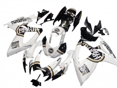 Migliori Carena Moto Suzuki GSXR 600 / GSXR 750 2006-2007 - Bianco Nero Lucky Strike Motul