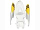Migliori Carena Moto Suzuki GSXR 600 / GSXR 750 2006-2007 - Bianco Rosso Giallo Motul