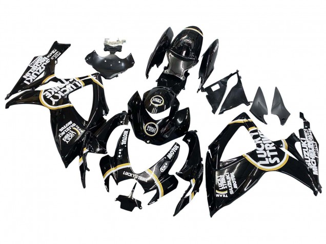 Migliori Carena Moto Suzuki GSXR 600 / GSXR 750 2006-2007 - Nero Lucido Bianco Motul Lucky Strike