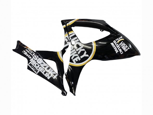 Migliori Carena Moto Suzuki GSXR 600 / GSXR 750 2006-2007 - Nero Lucido Bianco Motul Lucky Strike