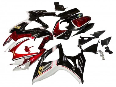 Migliori Carena Moto Suzuki GSXR 600 / GSXR 750 2006-2007 - Rosso Bianco Nero Giallo