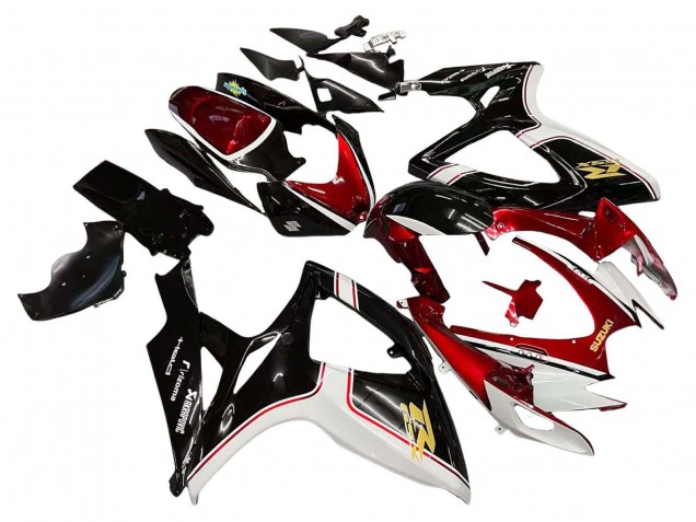 Migliori Carena Moto Suzuki GSXR 600 / GSXR 750 2006-2007 - Rosso Bianco Nero Giallo