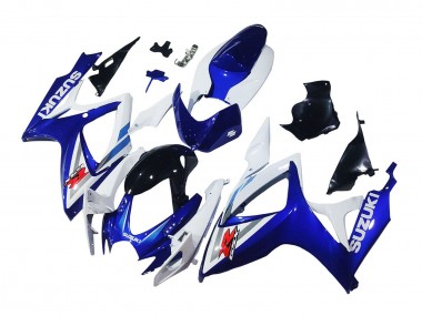 Migliori Carena Moto Suzuki GSXR 600 / GSXR 750 2006-2007 - Bianco Blu Nero Lucido Rosso