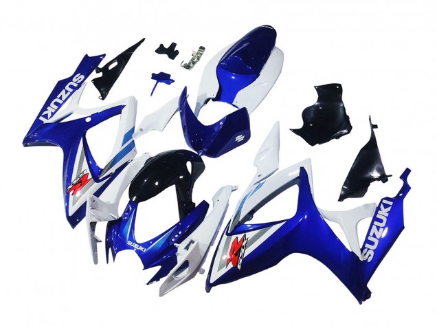 Migliori Carena Moto Suzuki GSXR 600 / GSXR 750 2006-2007 - Bianco Blu Nero Lucido Rosso