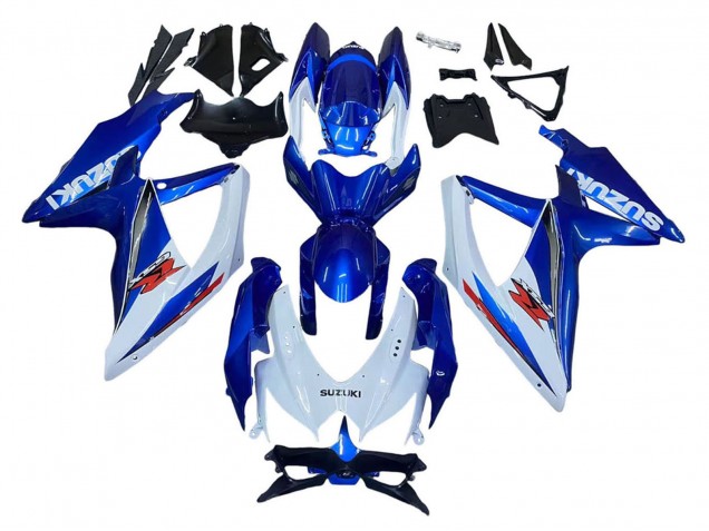 Migliori Kit Carena Moto Suzuki GSXR 600 / GSXR 750 2008-2010 - Blu Bianco Rosso