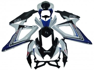 Migliori Carena Moto Suzuki GSXR 600 / GSXR 750 2008-2010 - Bianco Blu Nero Lucido Alstare