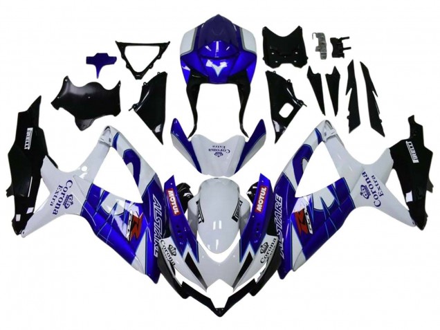 Migliori Carena Moto Suzuki GSXR 600 / GSXR 750 2008-2010 - Bianco Blu Nero Opaco Rosso Motul