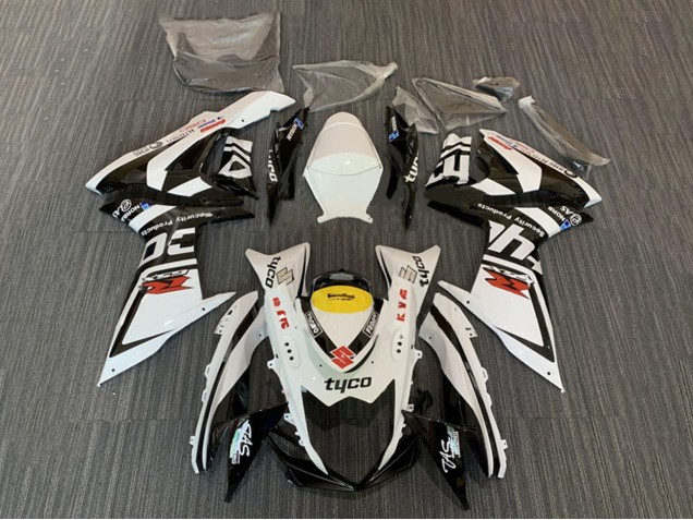 Migliori Carena Moto Suzuki GSXR 600 / GSXR 750 2008-2010 - Bianco Giallo Nero Tyco