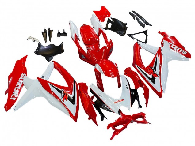 Migliori Carena Moto Suzuki GSXR 600 / GSXR 750 2008-2010 - Bianco Rosso Nero