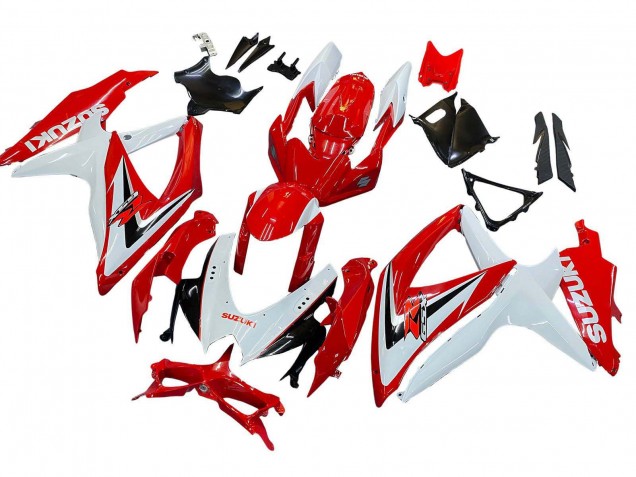 Migliori Carena Moto Suzuki GSXR 600 / GSXR 750 2008-2010 - Bianco Rosso Nero