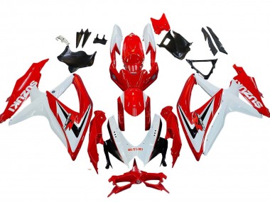 Migliori Carena Moto Suzuki GSXR 600 / GSXR 750 2008-2010 - Bianco Rosso Nero