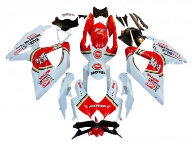 Migliori Carena Moto Suzuki GSXR 600 / GSXR 750 2008-2010 - Bianco Rosso Motul Lucky Strike
