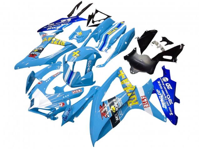 Migliori Carena Moto Suzuki GSXR 600 / GSXR 750 2008-2010 - Blu Giallo Rizla