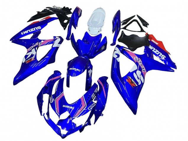 Migliori Carena Moto Suzuki GSXR 600 / GSXR 750 2008-2010 - Bianco Blu Rosa Ecstar Motul