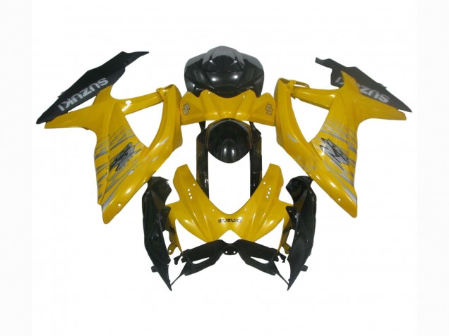 Migliori Carena Moto Suzuki GSXR 600 / GSXR 750 2008-2010 - Giallo Nero Lucido