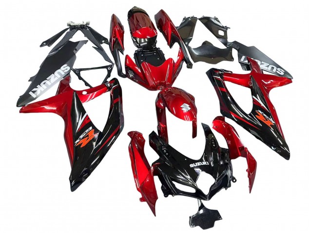 Migliori Carena Moto Suzuki GSXR 600 / GSXR 750 2008-2010 - Rosso Nero Lucido