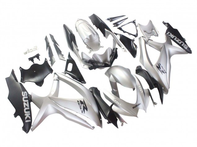 Migliori Carena Moto Suzuki GSXR 600 / GSXR 750 2008-2010 - Argento Nero Opaco