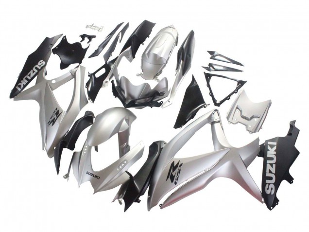 Migliori Carena Moto Suzuki GSXR 600 / GSXR 750 2008-2010 - Argento Nero Opaco
