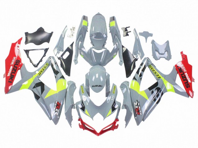Migliori Carena Moto Suzuki GSXR 600 / GSXR 750 2008-2010 - Grigio Giallo Rosso