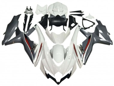 Migliori Carena Moto Suzuki GSXR 600 / GSXR 750 2008-2010 - Bianco Grigio Rosso
