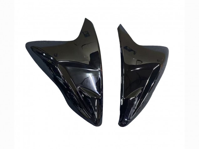 Migliori Carena Moto Suzuki GSXR 600 / GSXR 750 2011-2024 - Nero Lucido Forgiato Fibra di Carbonio Argento Rosso