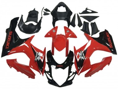 Migliori Carena Moto Suzuki GSXR 600 / GSXR 750 2011-2024 - Rosso Nero Lucido
