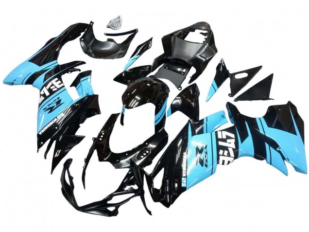 Migliori Carena Moto Suzuki GSXR 600 / GSXR 750 2011-2024 - Nero Lucido Azzurro Chiaro
