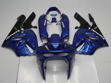 Migliori Carena Moto Kawasaki ZX9R 1994-1997 - Blu Nero Fiamma