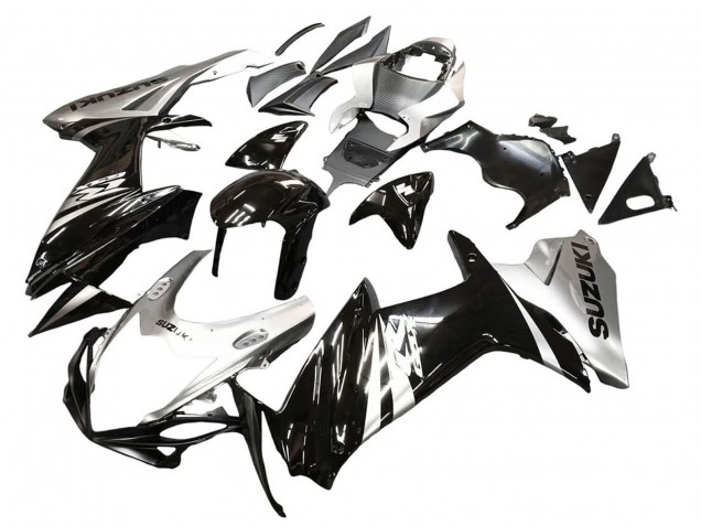 Migliori Carena Moto Suzuki GSXR 600 / GSXR 750 2011-2024 - Nero Lucido Argento