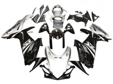 Migliori Carena Moto Suzuki GSXR 600 / GSXR 750 2011-2024 - Nero Lucido Argento