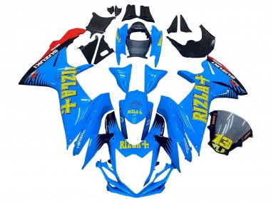 Migliori Carena Moto Suzuki GSXR 600 / GSXR 750 2011-2024 - Blu Oro Rosso Nero Rizla