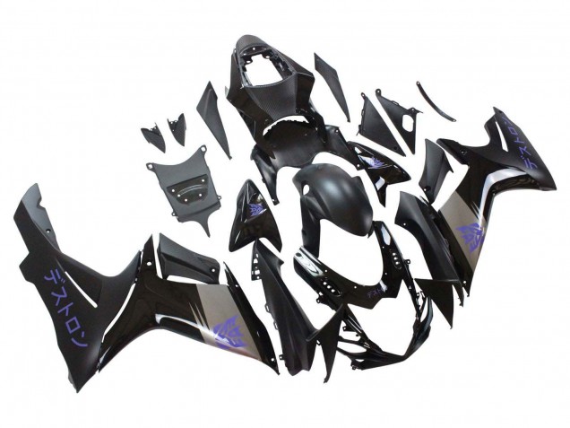 Migliori Carena Moto Suzuki GSXR 600 / GSXR 750 2011-2024 - Nero Opaco Grigio Viola