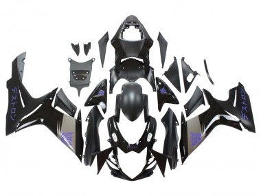 Migliori Carena Moto Suzuki GSXR 600 / GSXR 750 2011-2024 - Nero Opaco Grigio Viola