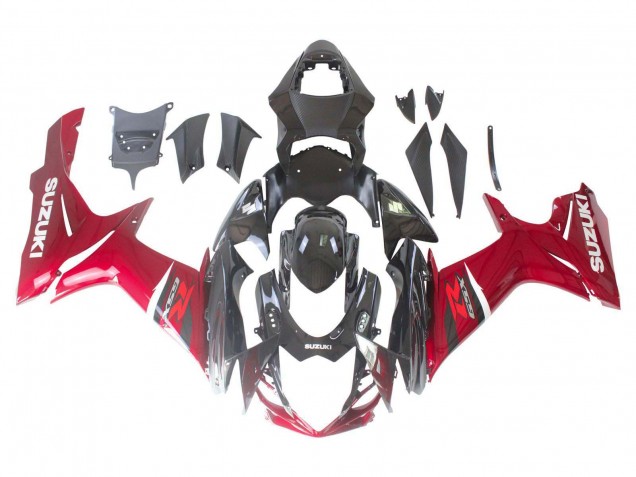 Migliori Kit Carena Moto ABS Suzuki GSXR 600 / GSXR 750 2011-2024 - Rosso Nero Lucido