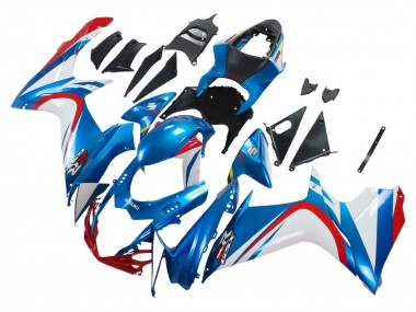 Migliori Carena Moto Suzuki GSXR 600 / GSXR 750 2011-2024 - Blu Bianco Rosso