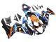 Migliori Carena Moto Suzuki GSXR 600 / GSXR 750 2011-2024 - Azzurro Chiaro Arancia Nero Bianco Squalo 46