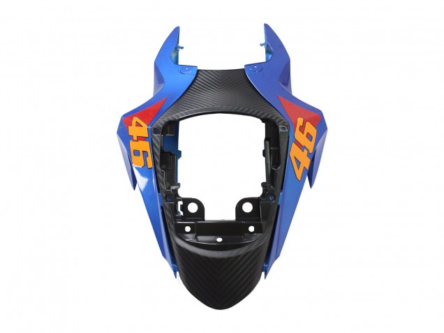 Migliori Carena Moto Suzuki GSXR 600 / GSXR 750 2011-2024 - Azzurro Chiaro Arancia Nero Bianco Squalo 46